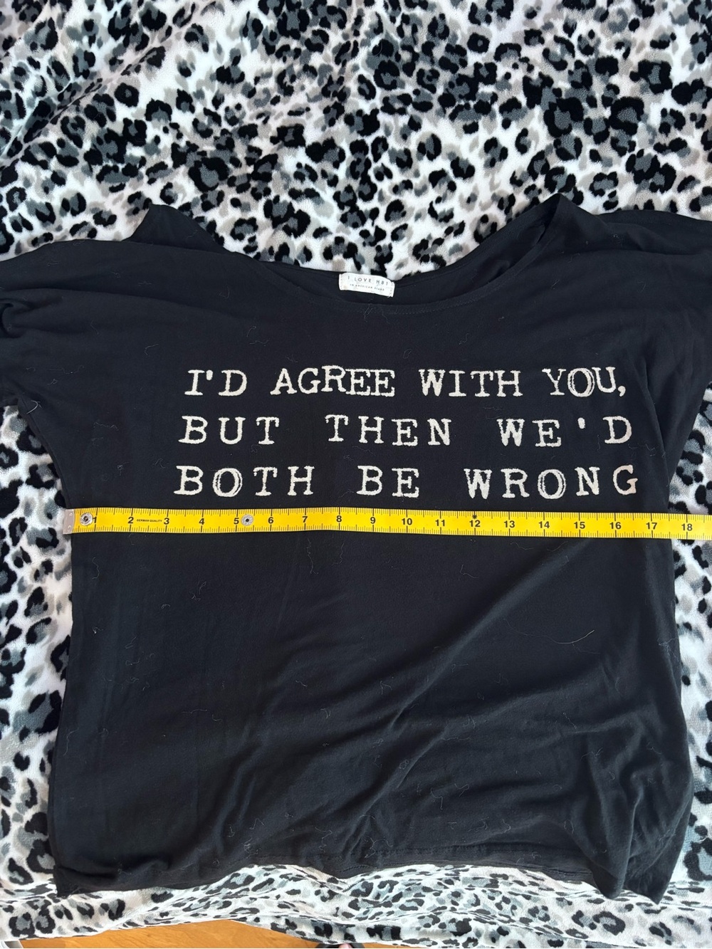 N0T Hollister Black Graphic Tee with White Lettering